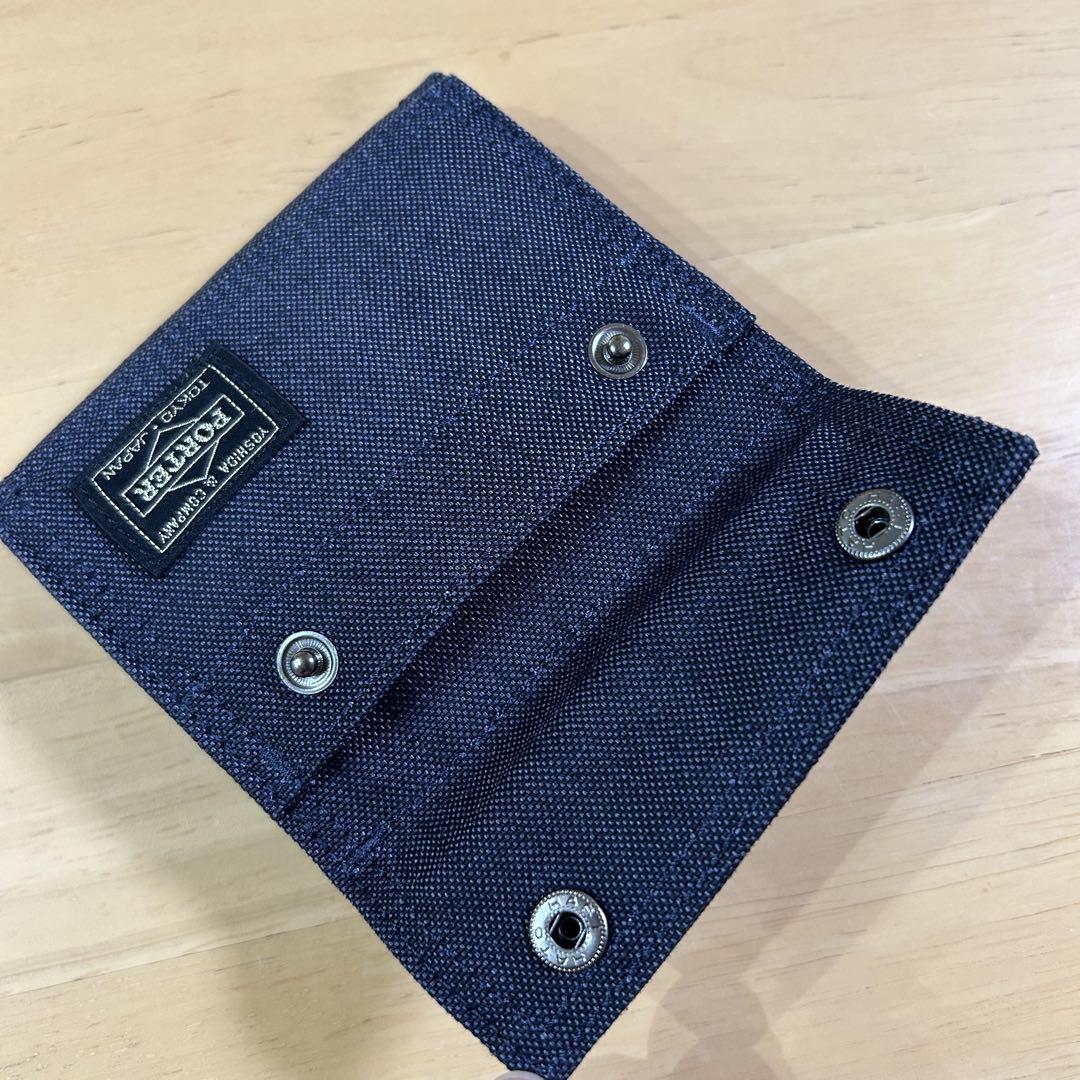 PORTER スモーキー 二つ折り財布 デニム ネイビー 小物