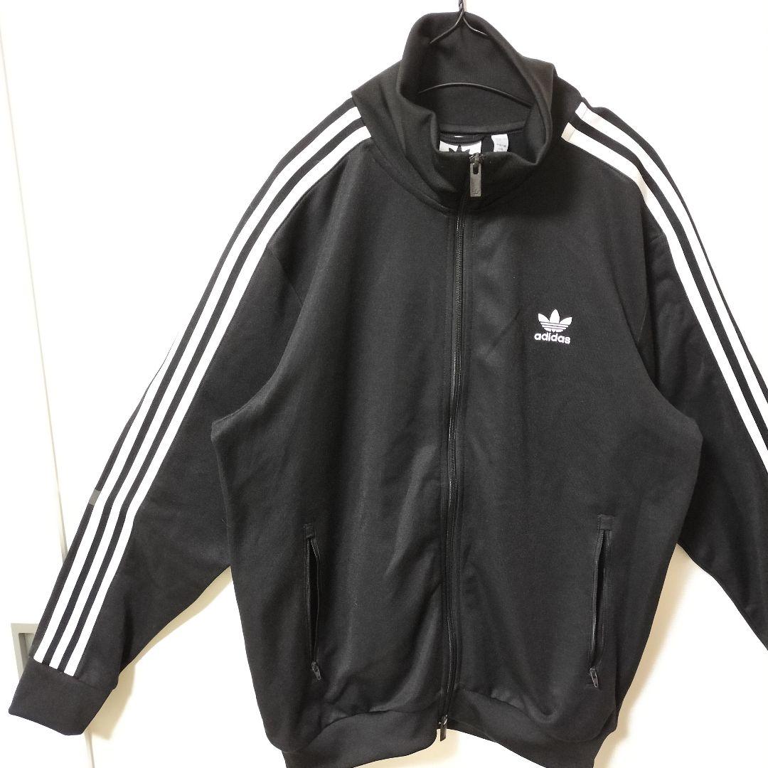 アディダス 黒 ベッケンバウアー トラックジャケット ジャージ上 男性2XL