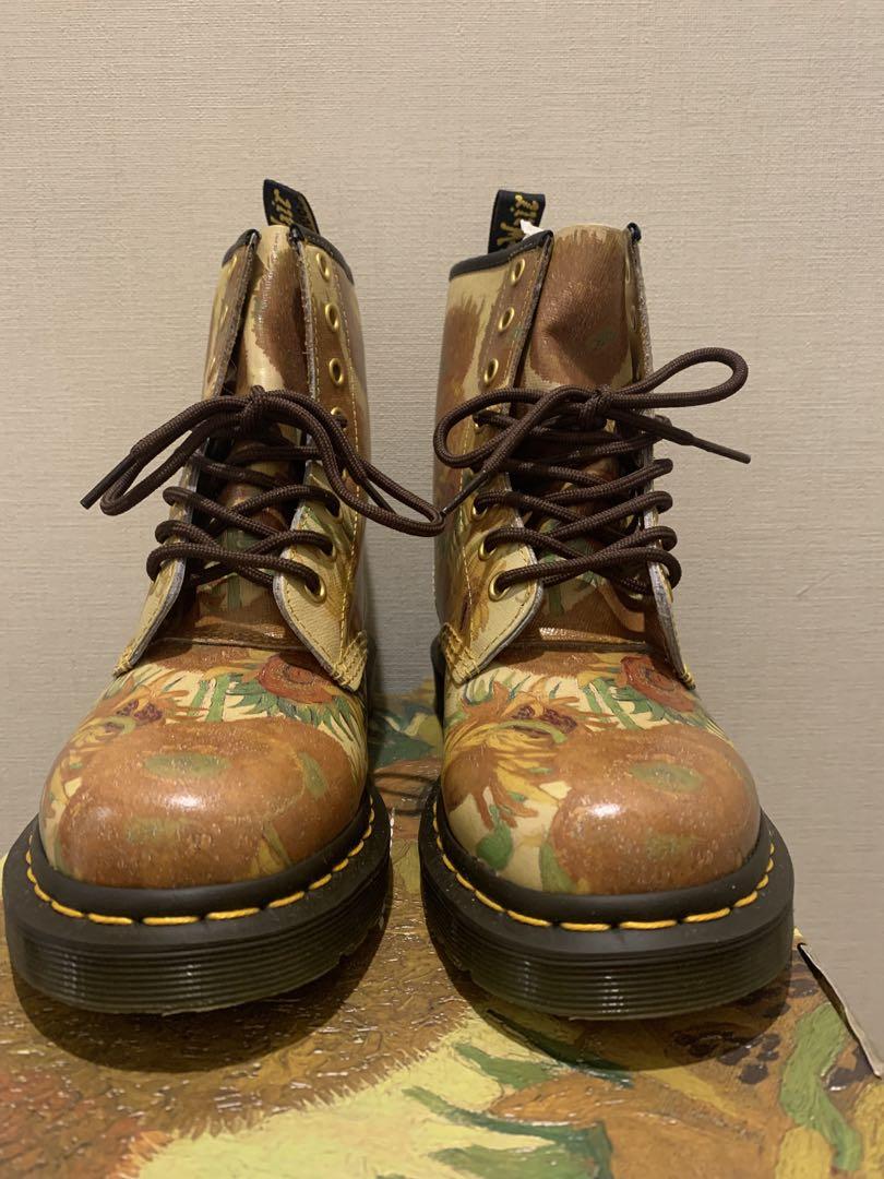 新品】Dr. Martens ひまわり柄 ロングブーツ