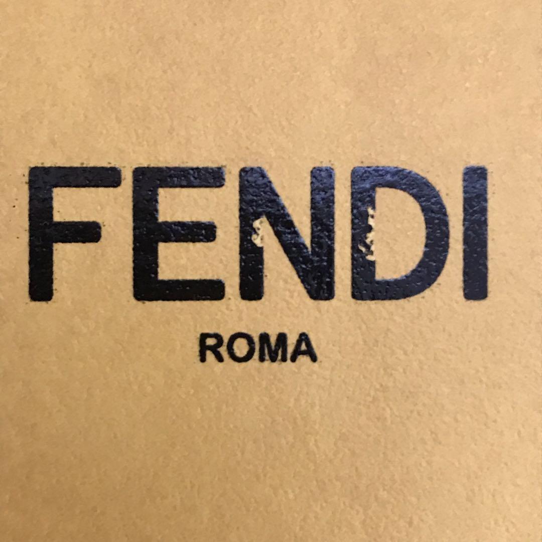【美品！】FENDI ズッカ柄　シルク製　リボンシュシュ　ヘアゴム　箱付き