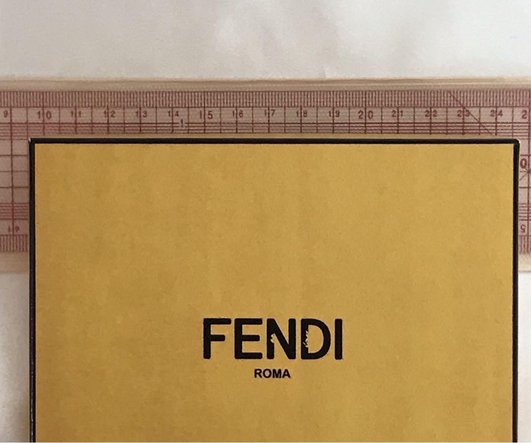 【美品！】FENDI ズッカ柄　シルク製　リボンシュシュ　ヘアゴム　箱付き
