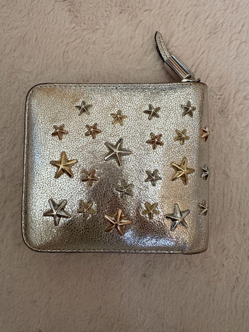 JIMMY CHOO シルバー 二つ折り財布 - メルカリ