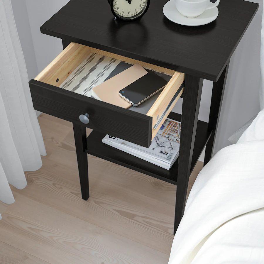 ◆IKEA◆HEMNES ヘムネス　ベッドサイドテーブル　ブラックブラウン　美品