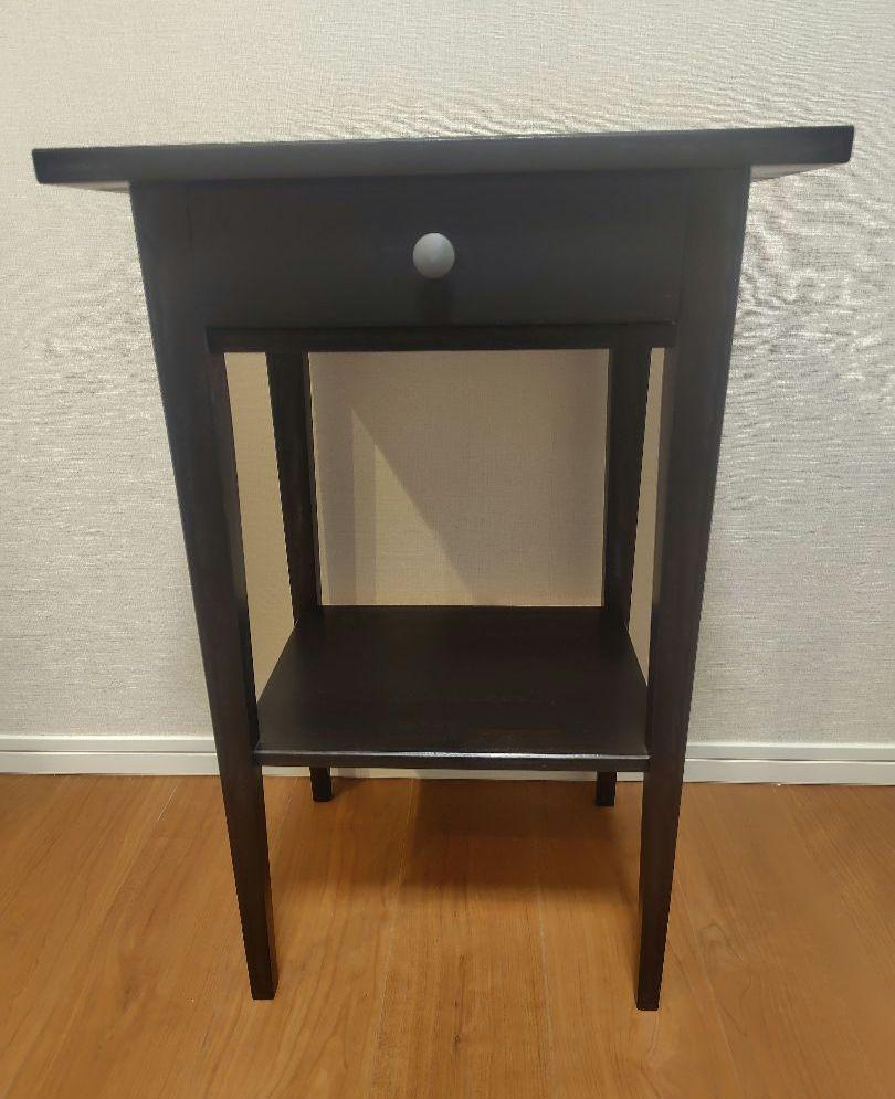 ◆IKEA◆HEMNES ヘムネス　ベッドサイドテーブル　ブラックブラウン　美品