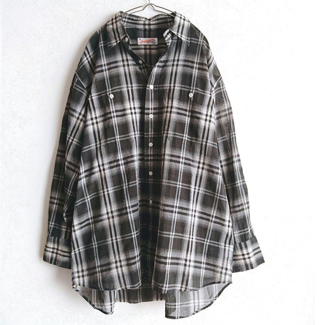 ♛(๑•ω•๑)♛usa✮様Spick & Span ボイルチェックルーズシャツ