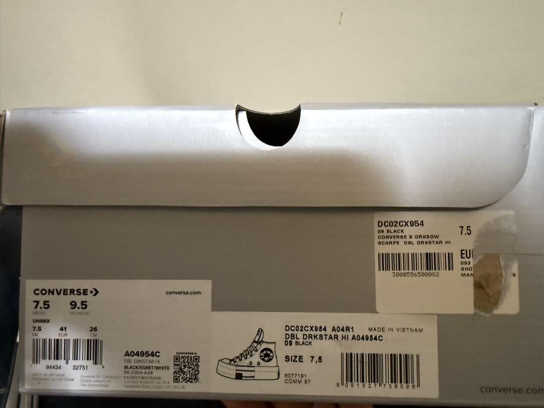 CONVERSE DBL DRKSTAR ブラック ハイカット