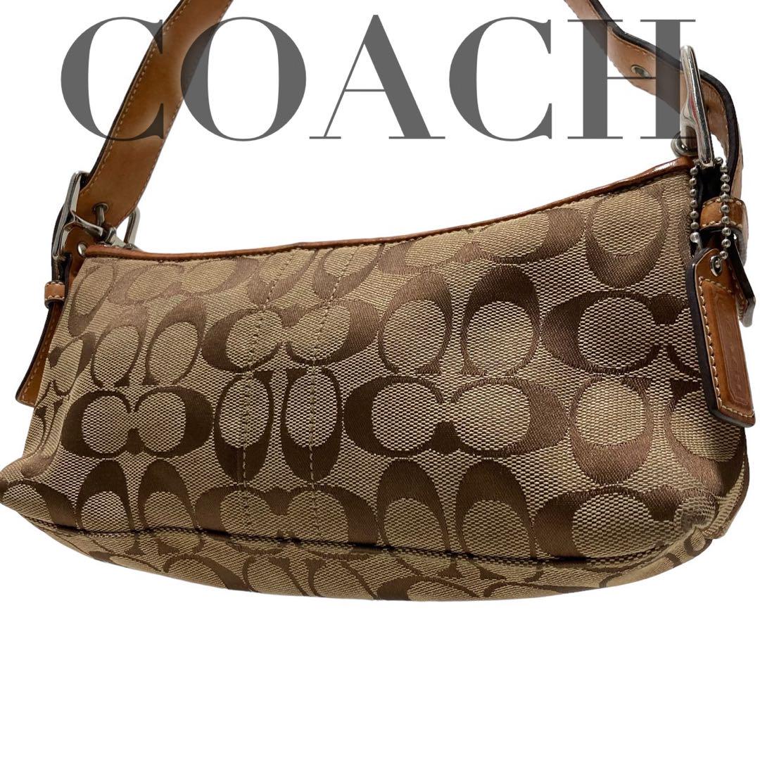 COACH 6371 ミニショルダーバッグ シグネチャー ベージュ肩掛け
