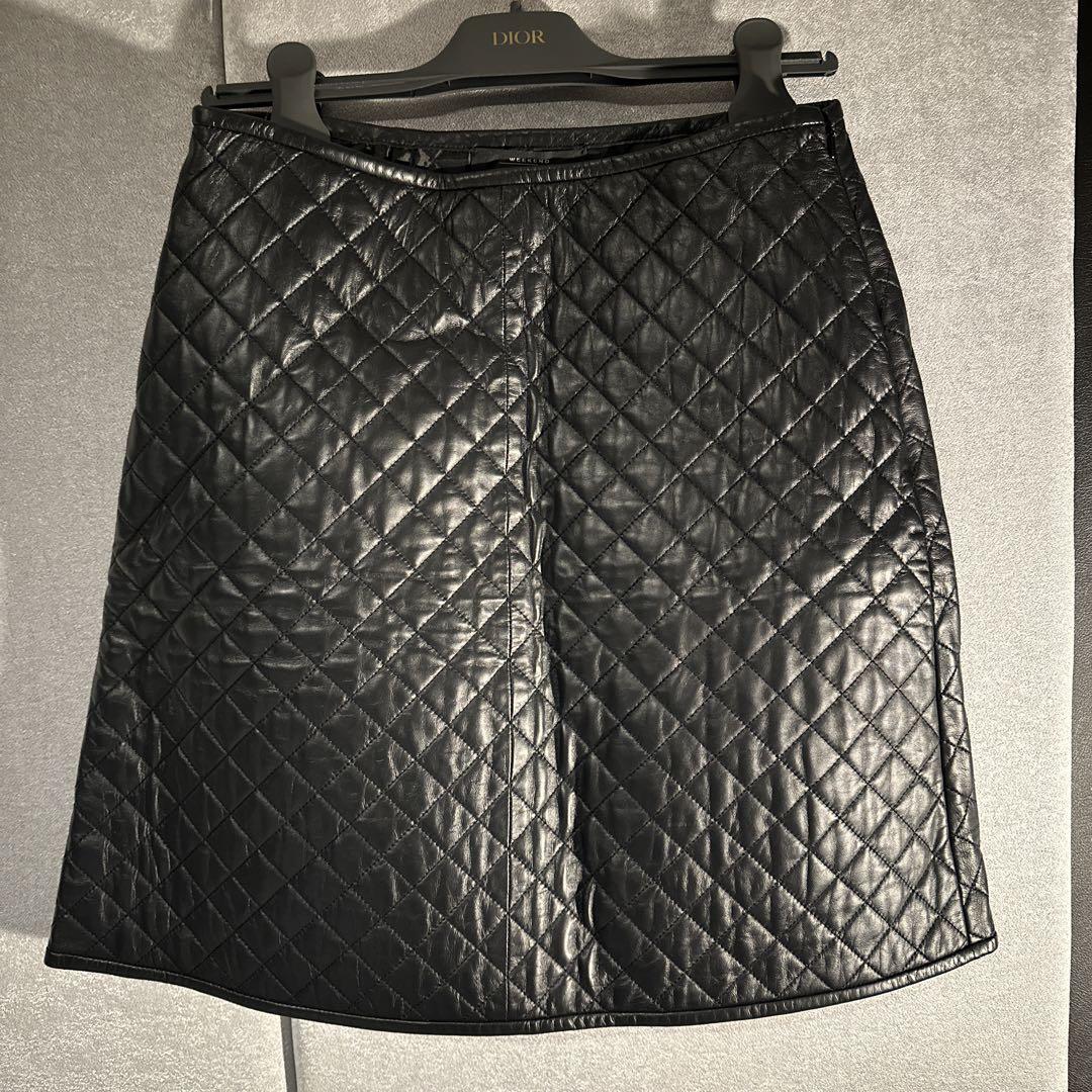 MaxMara キルティングスカート ブラック 38