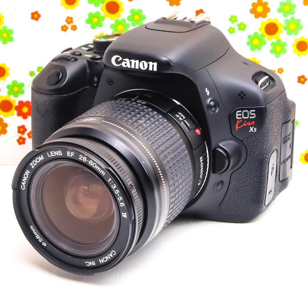 美品 Canon Kiss X5☆スマホ転送！☆自撮り可能☆人気の一眼レフ♪