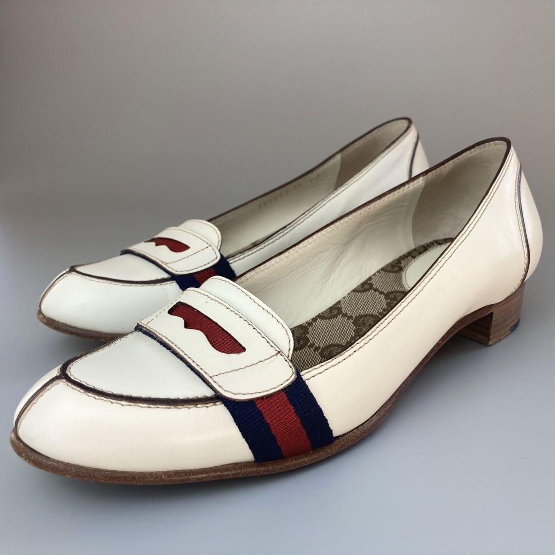 GUCCI グッチ パンプス シェリーライン GG レザー アイボリー
