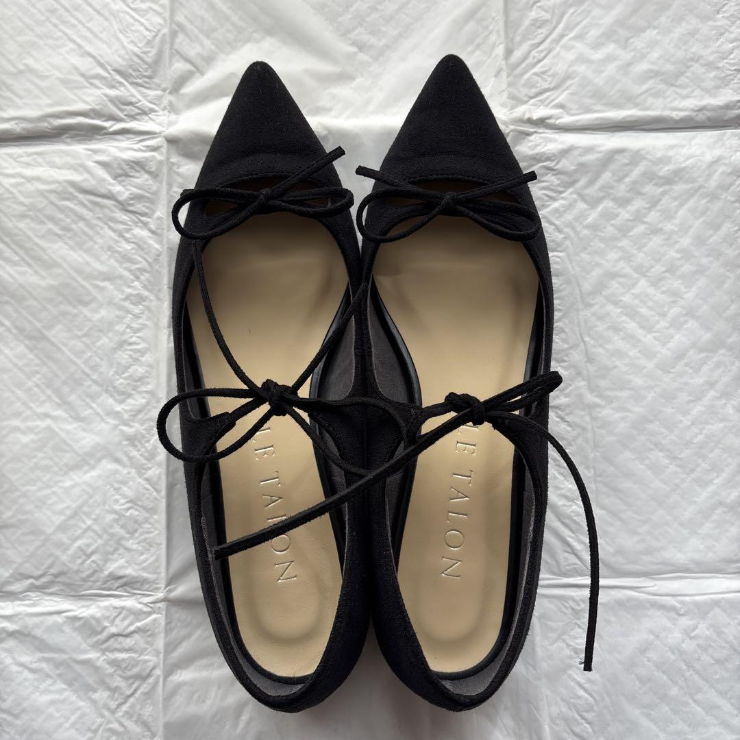 LE TALONポインテッドダブルリボンフラット 22.5cmバレエ