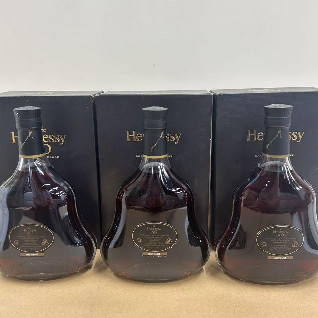 古酒 並行 Hennessy ヘネシー XO 黒キャップ 箱付き 3点セット