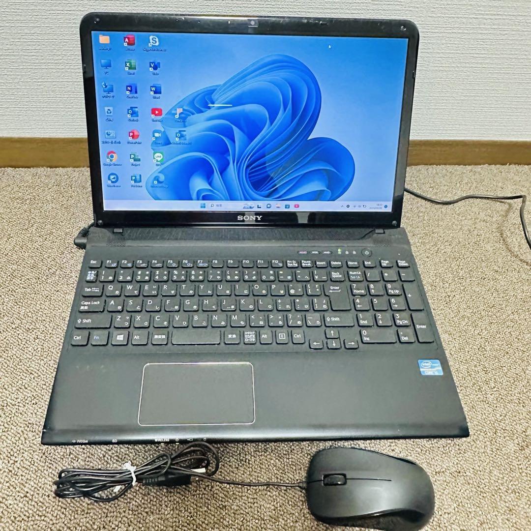 S78 SonyVaioノートパソコンi5高速SSDサクサクWindows11 - メルカリ
