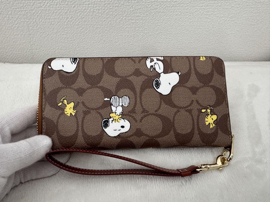 【破格値下げ】 コーチ長財布 COACH 新品 スヌーピー レディース ウッドストック 小物