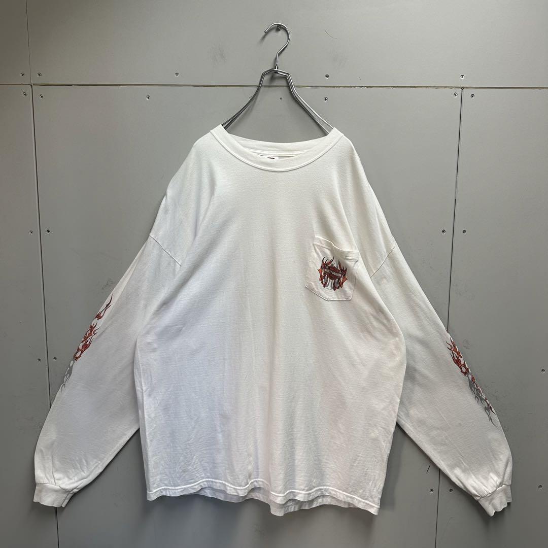 【USA製】HARLEY DAVIDSON ゆるだぼ2XL 00s ロンT