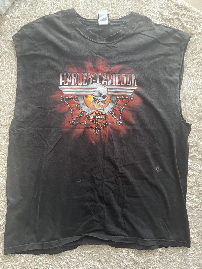Harley-Davidson タンクトップ 両面プリント 2XL フェード