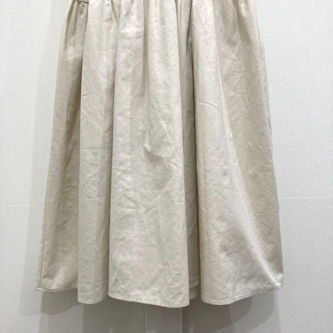 MUGUET ミュゲ ノースリーブ ワンピース コットン リネン ウエストゴム