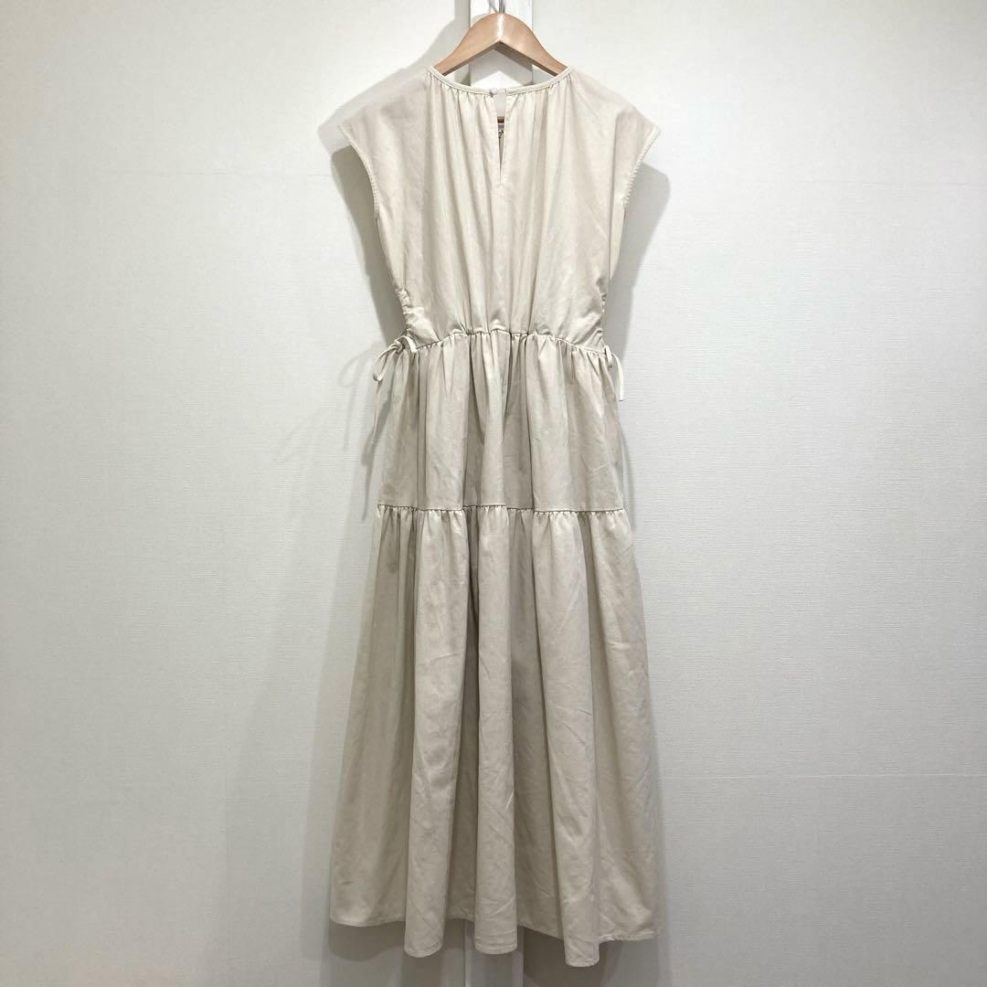 MUGUET ミュゲ ノースリーブ ワンピース コットン リネン ウエストゴム