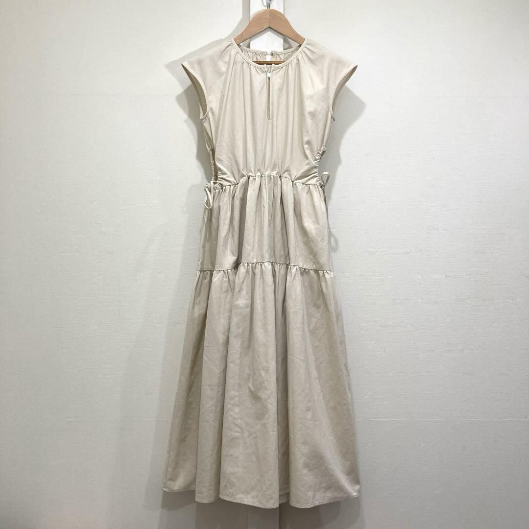 MUGUET ミュゲ ノースリーブ ワンピース コットン リネン ウエストゴム