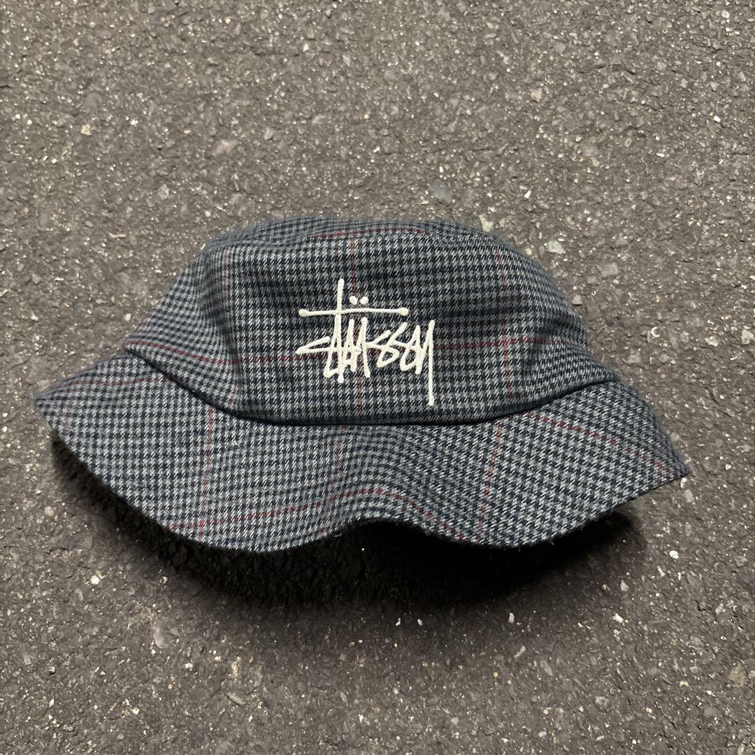 STUSSY チェック柄 バケットハット