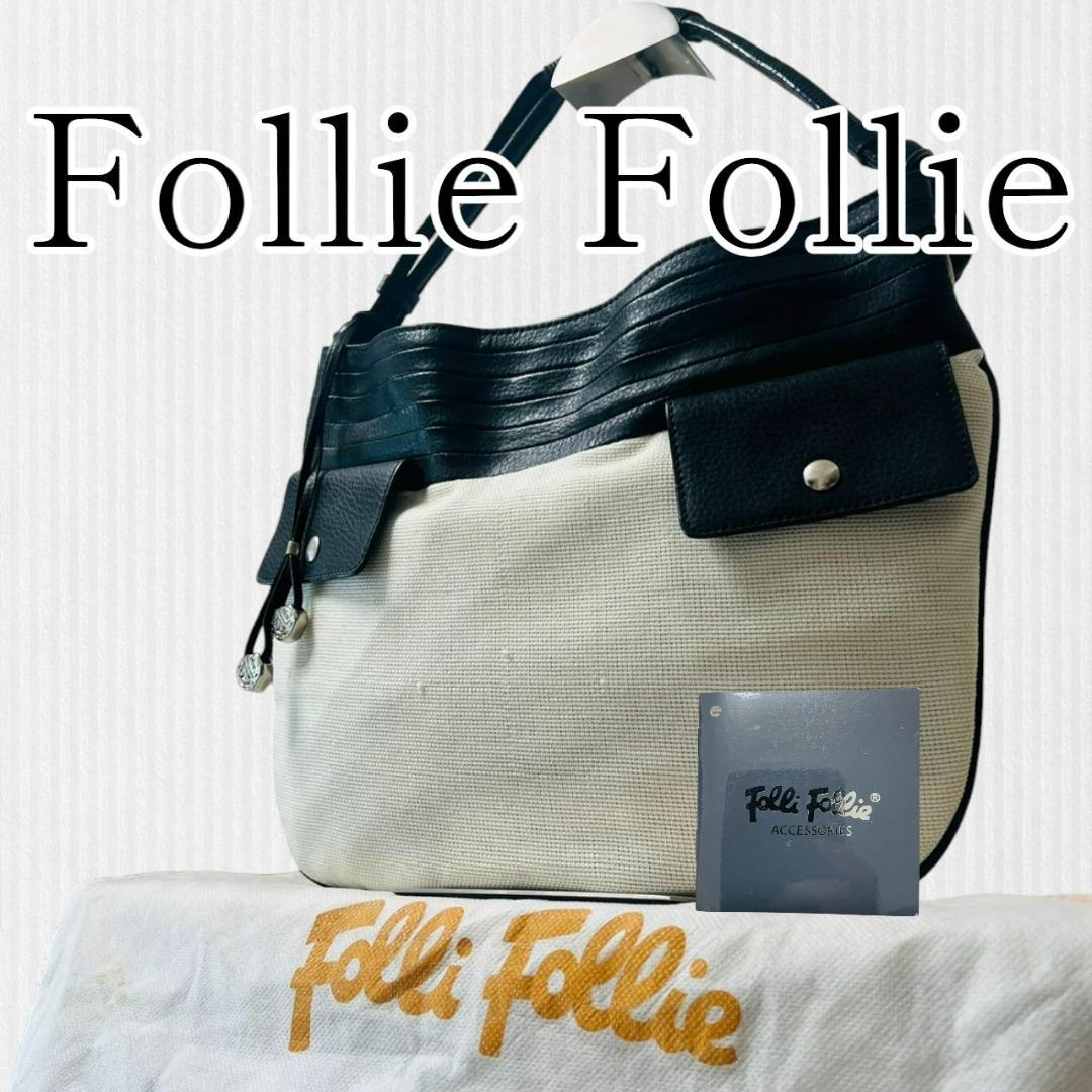 【美品】Follie Follie ワンショルダーバッグ 肩掛け ハンド 半月