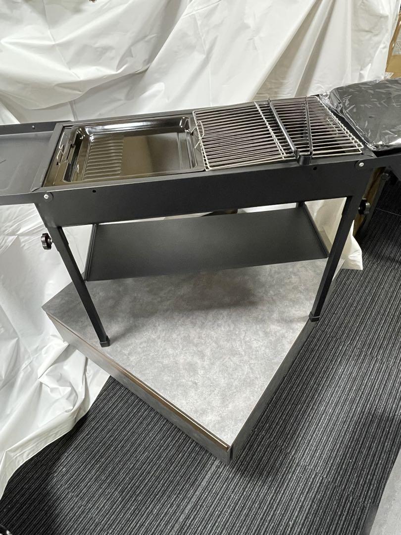 訳ありバーベキューグリル ブラック 収納ケース付き 120cm