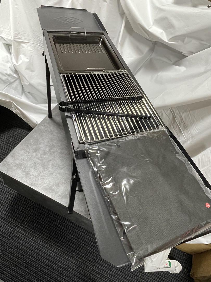 訳ありバーベキューグリル ブラック 収納ケース付き 120cm