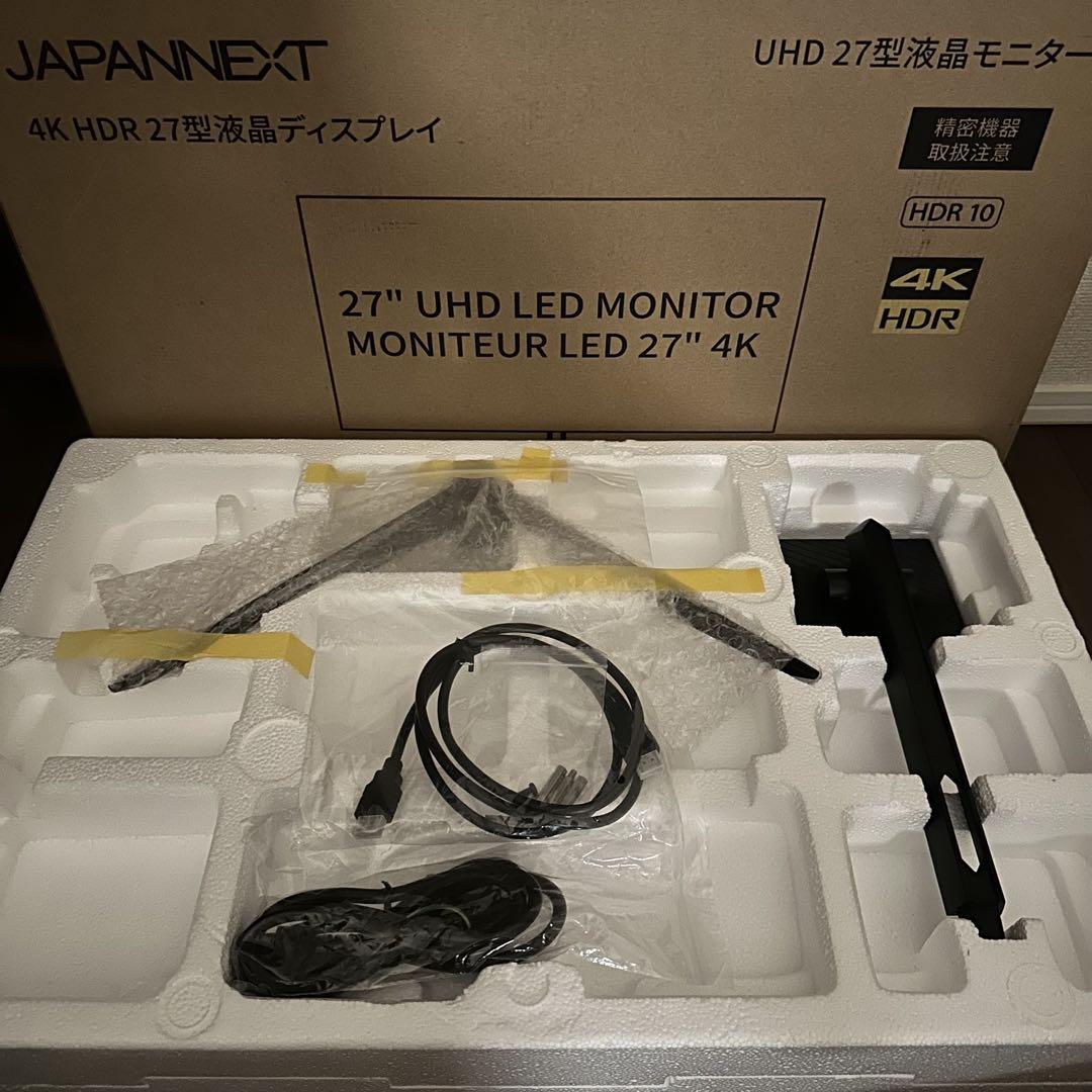 JAPANNEXT 27インチ IPS系4K液晶モニター フレームレスデザイン