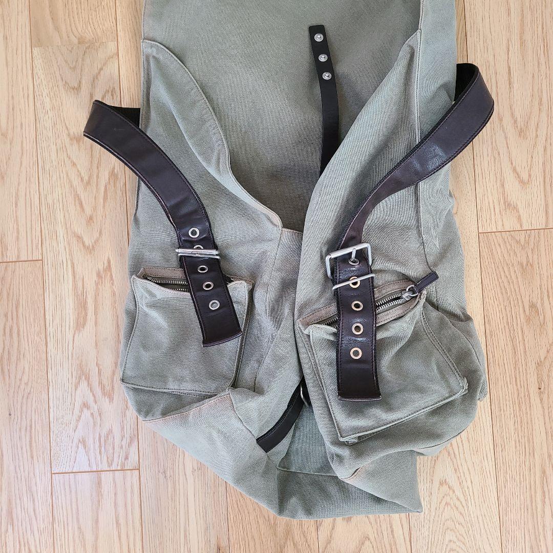 JIL SANDER　キャンバスレザー　ショルダーバッグ