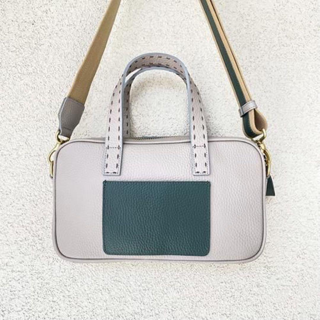 ZOOO deux milleドゥミル2wayショルダーバッグ牛革　クレージュ ZOOO deux milleドゥミル2wayショルダーバッグ牛革 クレージュ