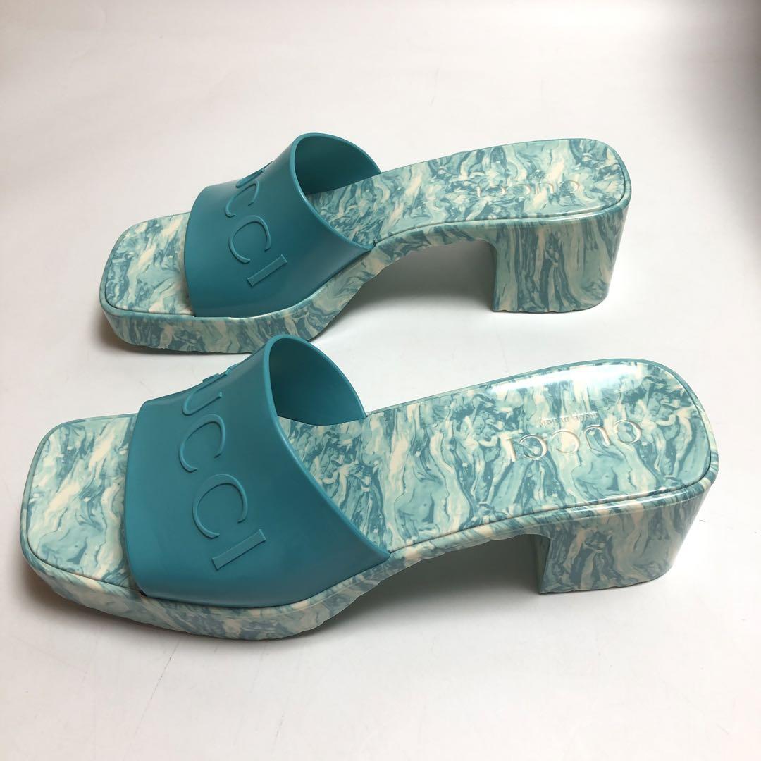 未使用品】GUCCI グッチ ラバーヒールサンダル サイズ35 23cm 未使用品】GUCCI グッチ ラバーヒールサンダル サイズ35 23cm