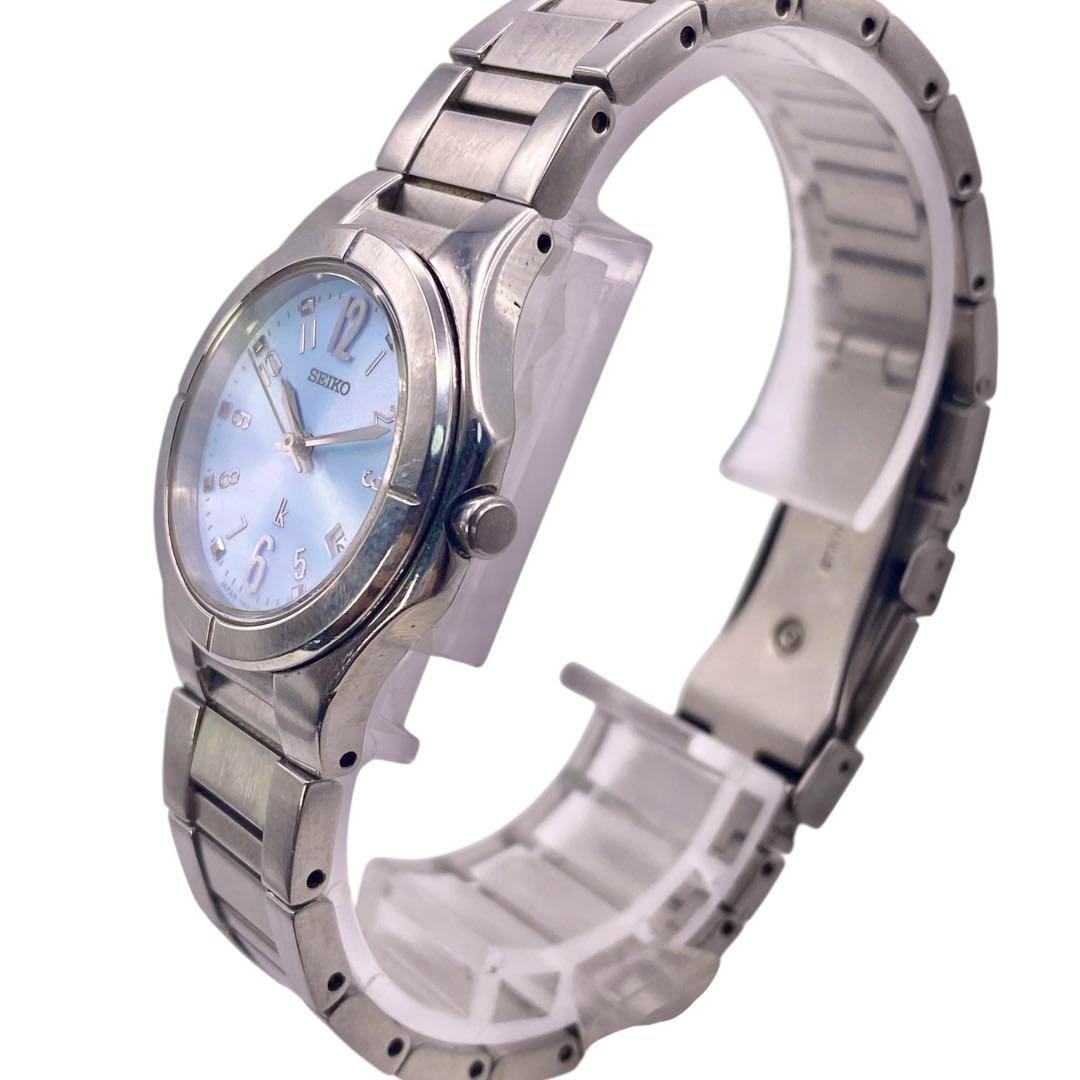良品 SEIKO ルキア シルバー ラウンド デイト レディース腕時計 1201