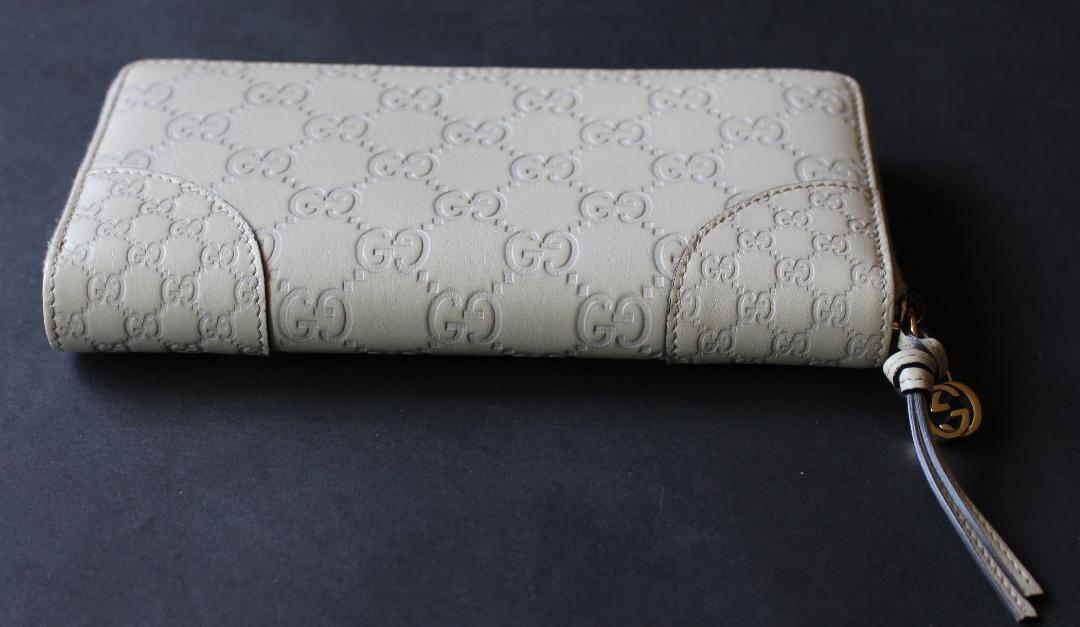 GUCCI 長財布 アイボリー レザー