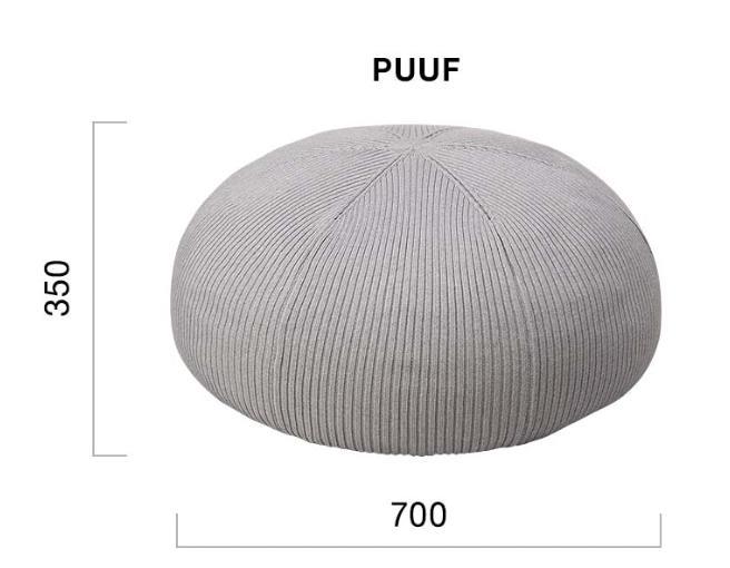 PUUF White×Black MIX｜1人掛け｜IDEE SHOP Online