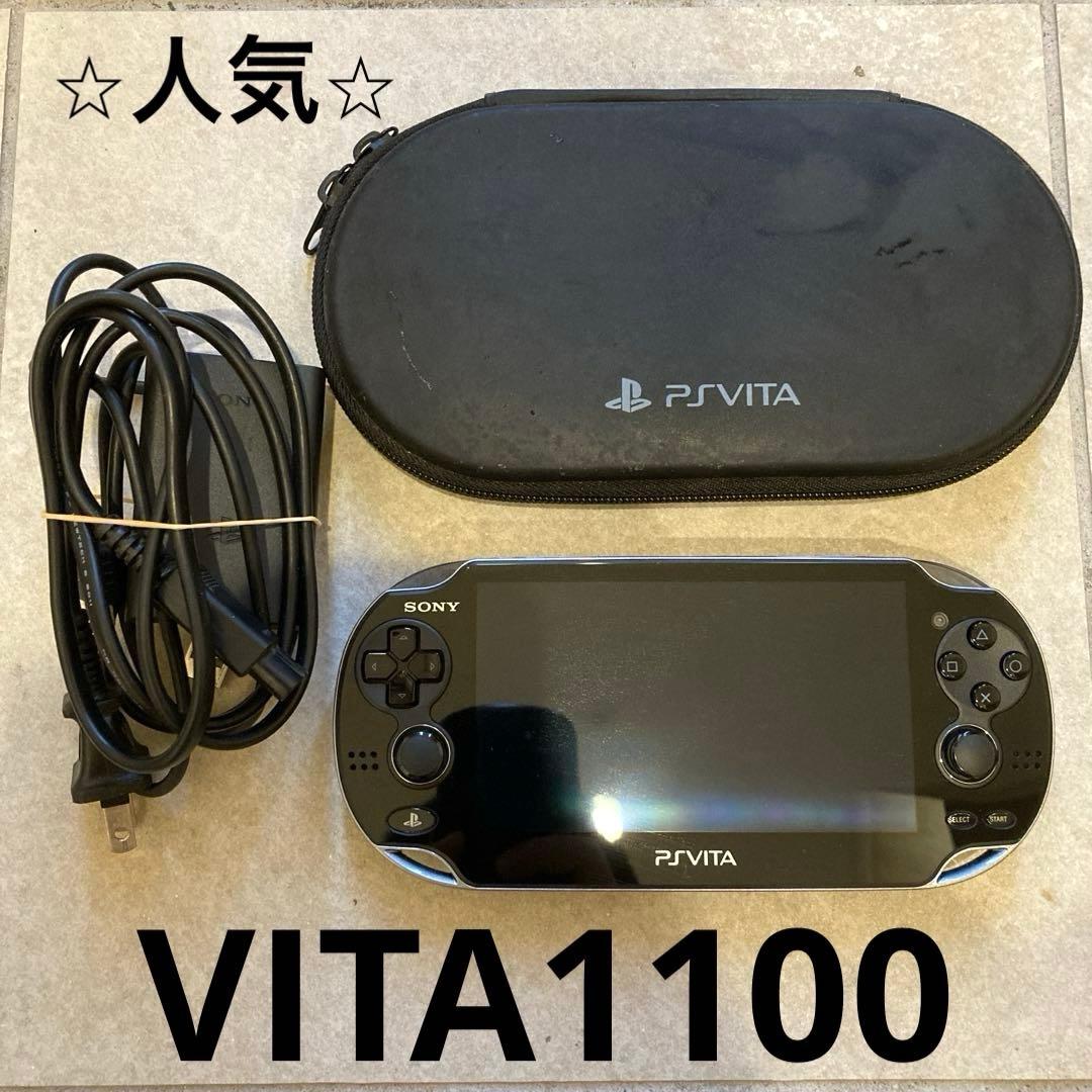 ⭐︎起動確認済み⭐︎PS Vita PCH-1100 本体 保護ケース 充電器付き