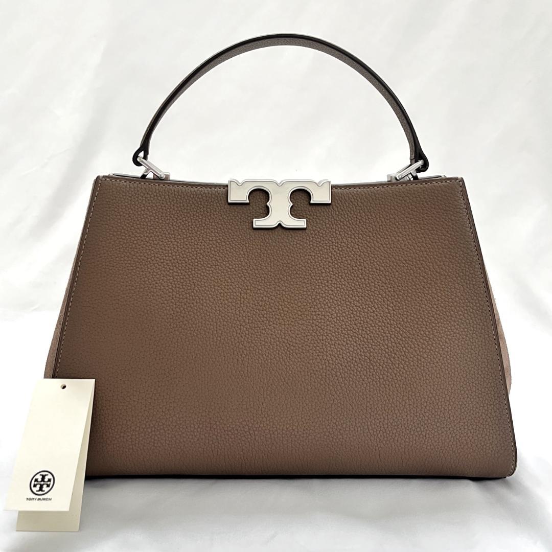 美品 トリーバーチ エレノア ペブルド サッチェル ハンドバッグ レザー 上品