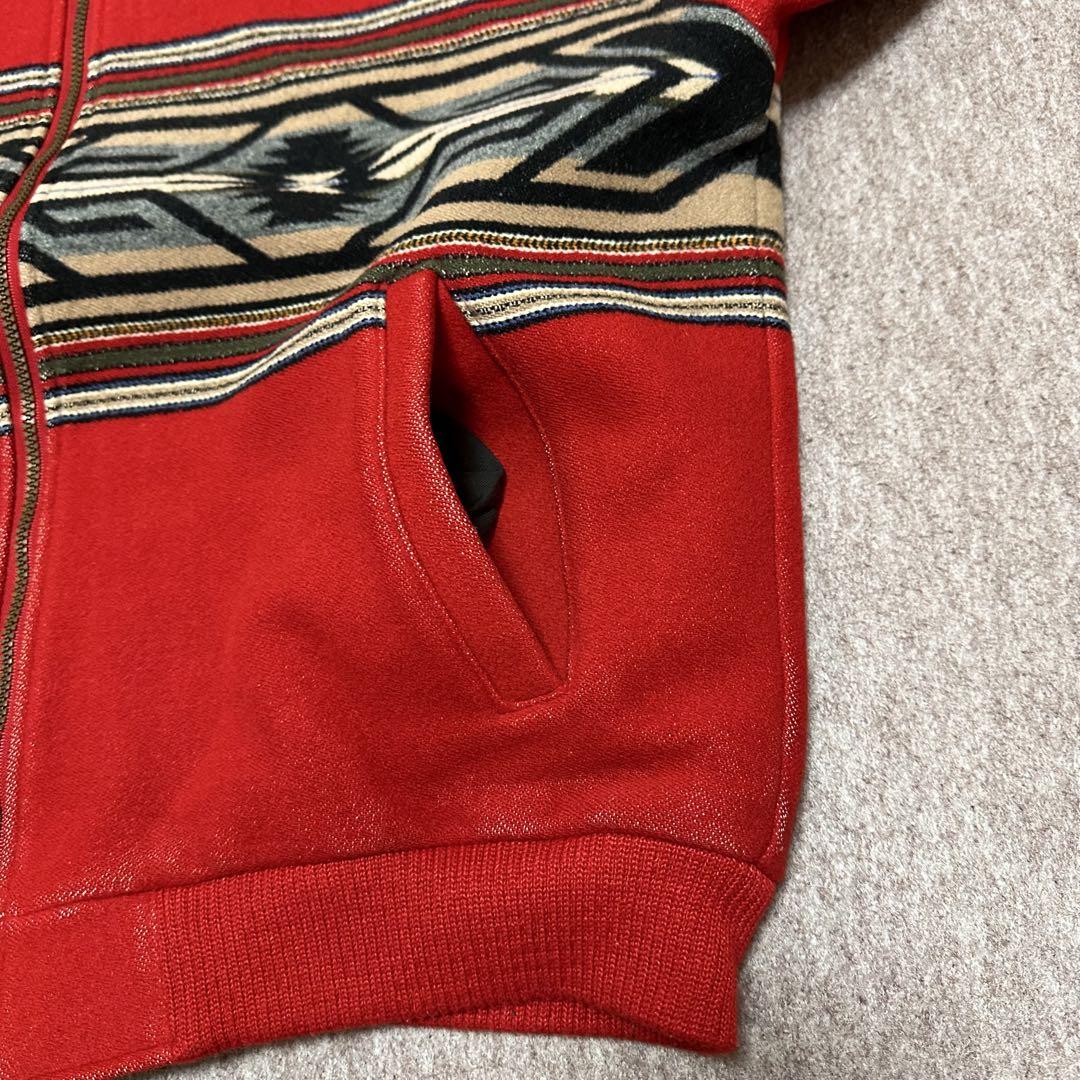 PENDLETON ウールジャケット 赤 ネイティブ USA製 XL