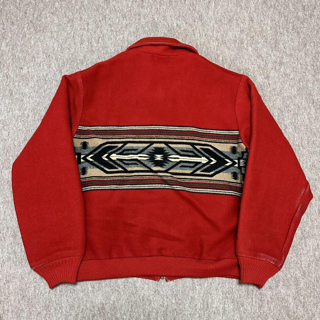 PENDLETON ウールジャケット 赤 ネイティブ USA製 XL
