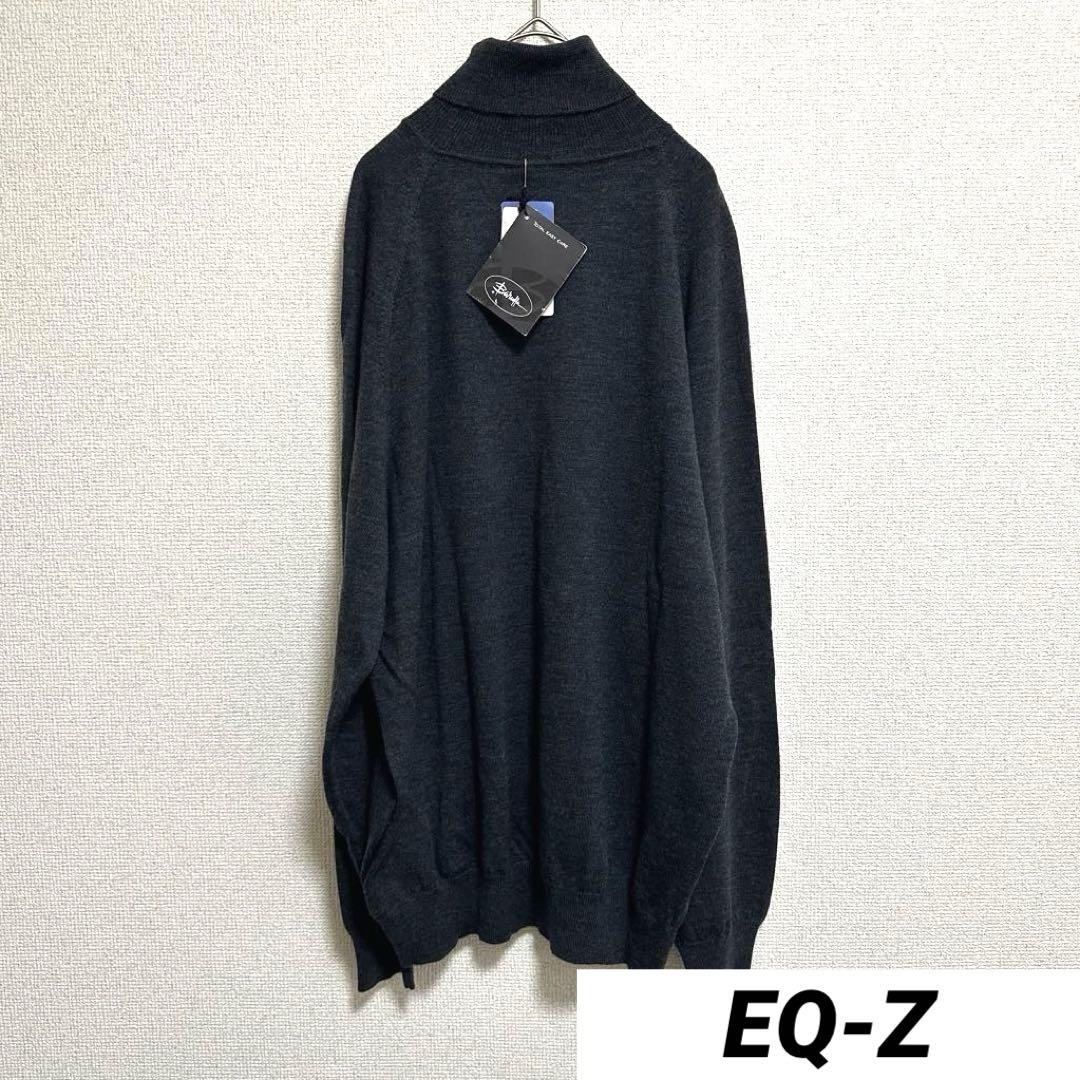 EQ-Z タートルネック ハイネック セーター LL ウール ゆったり イタリア
