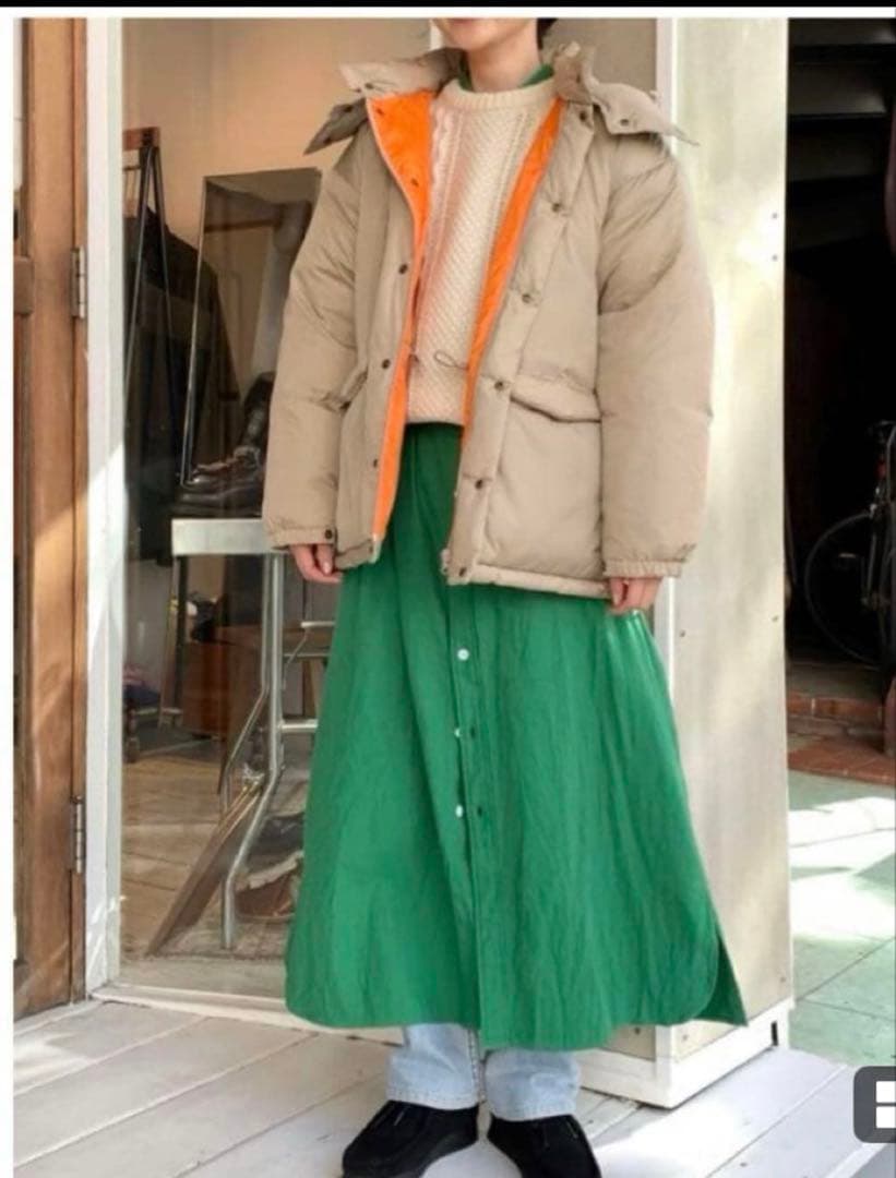 beams boy ベージュ フード付き ダウンジャケット SIZE BEAMS BOY