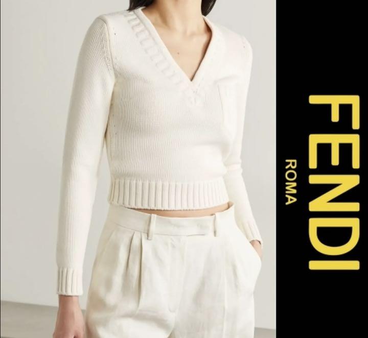 ★FENDI★クロップド★コットン★ニット★セーター★ ★FENDI★クロップド★コットン★ニット★セーター★