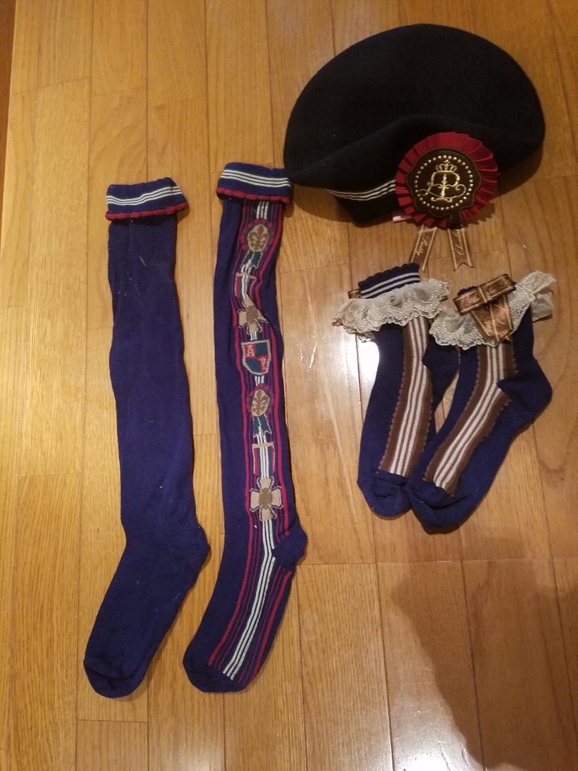 【メーカー再生品】 4点セット ジャンパースカート&ベレー&オーバーニー&クルー ワンピース