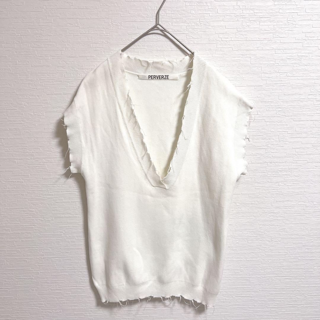 PERVERZE / Damage Knit Vest パーバース ベスト