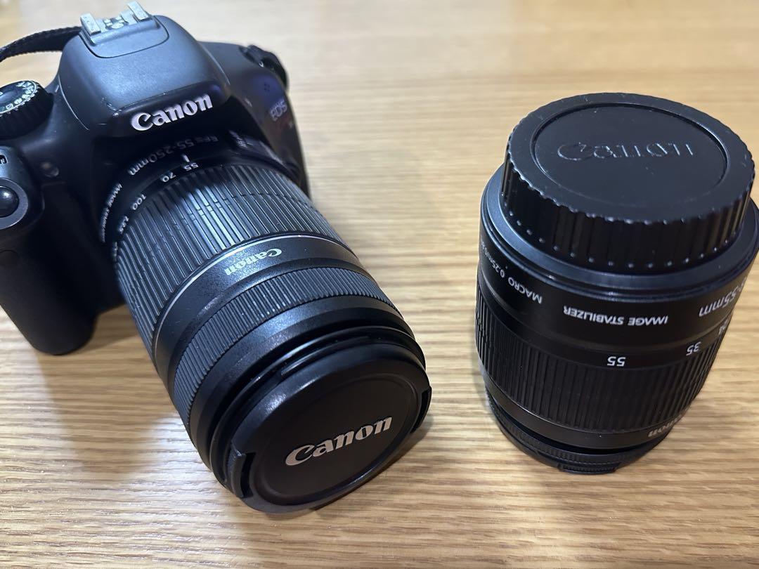 【値下げ】canon eos kiss x4 一眼レフ 三脚付き　レンズ２本