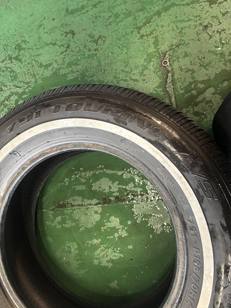 ホワイトレター♥️185/70R14♥️4本セット♥️残り5mm♥️