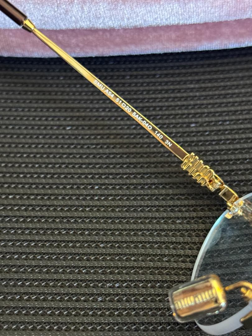 Miu Miu ゴールド オーバル メガネ