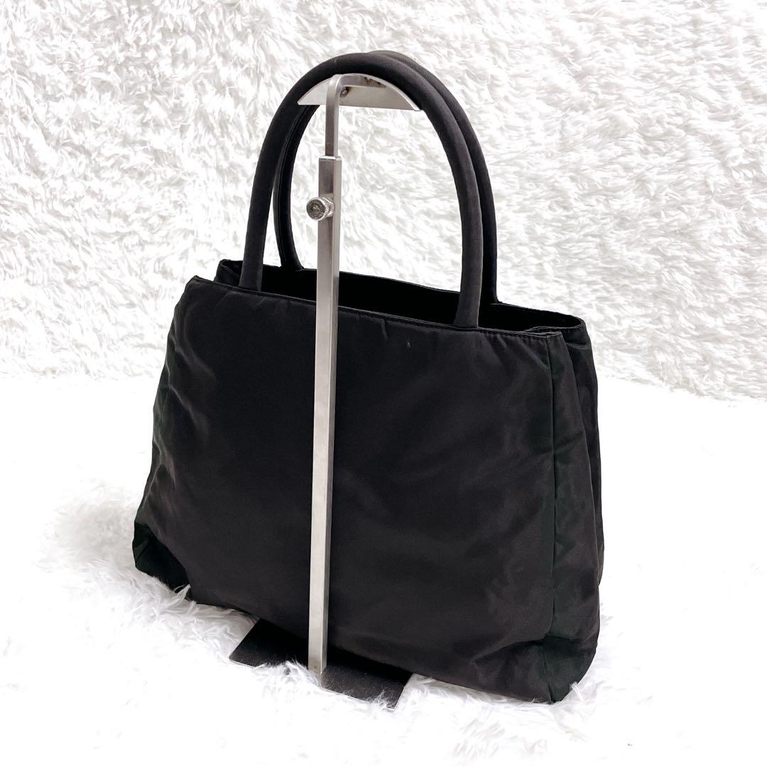[美品] PRADA ハンドバック　テスートナイロン　三角ロゴ　ロゴプレート