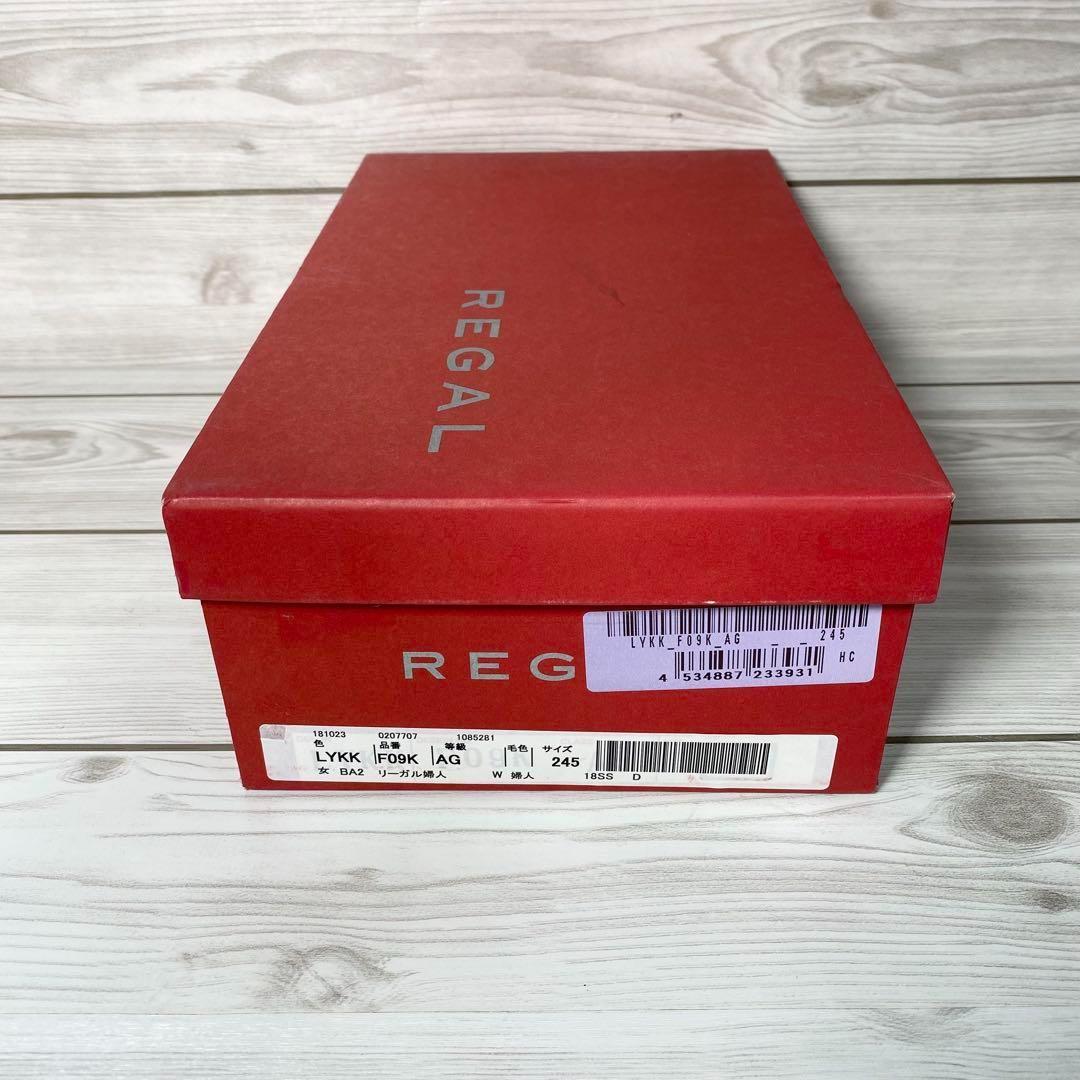 896【極美品】REGAL リーガル F09K パンプス グレー 24.5