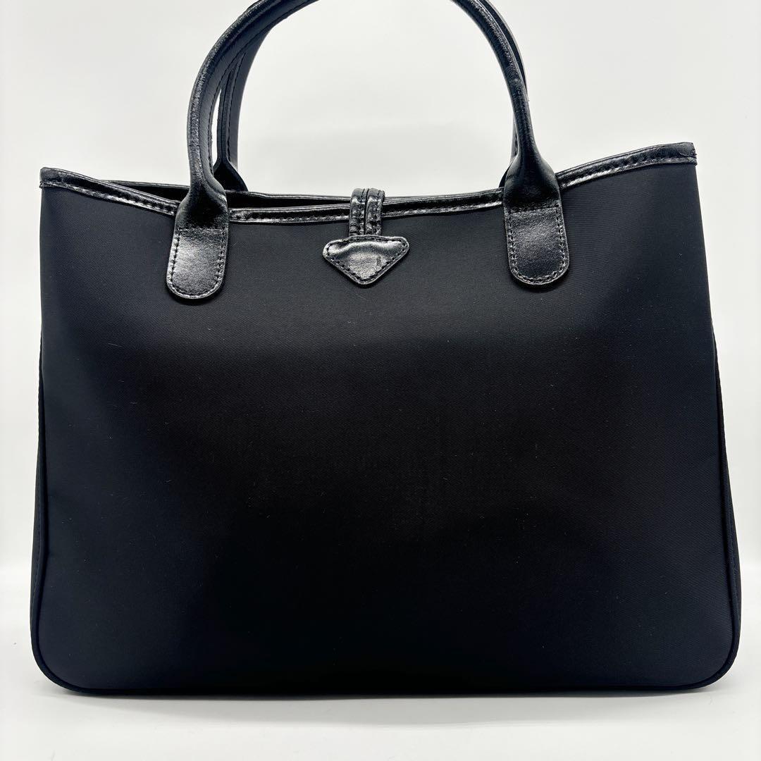 美品 LONGCHAMP ロンシャン ロゾ ナイロン ハンドバッグ トート