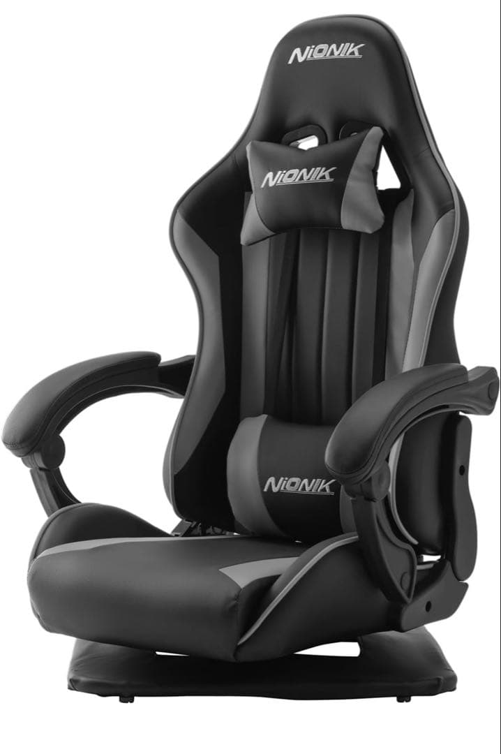 NIONIK ゲーミングチェア 座椅子 ゲーミング座椅子 180°リクライニング